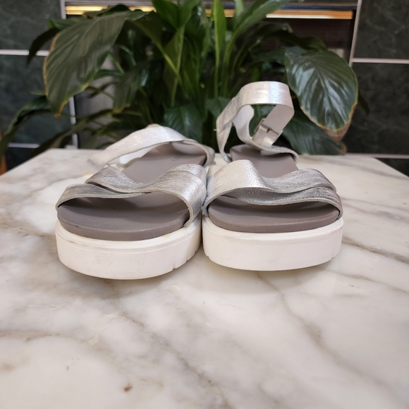 WOJAS Coastal Style Silver Chunky Sandals? Sz 38 - Picture 4 of 11